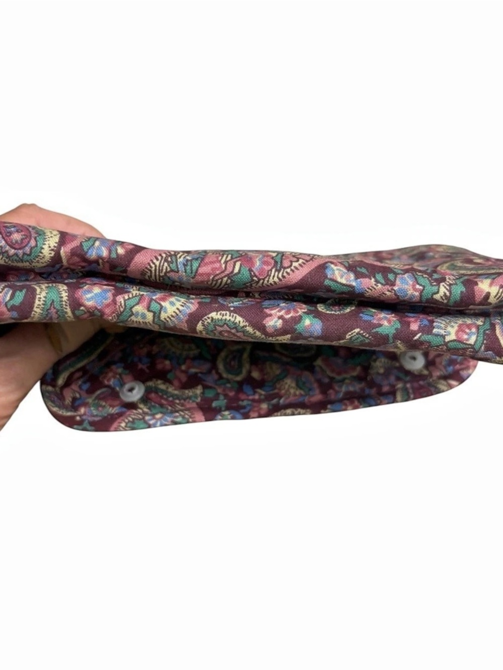 RALPH LAUREN Vintage 90s Paisley Make-Up Clutch in Purple & Multicolor -- PRETTY - Picture 3 of 6
